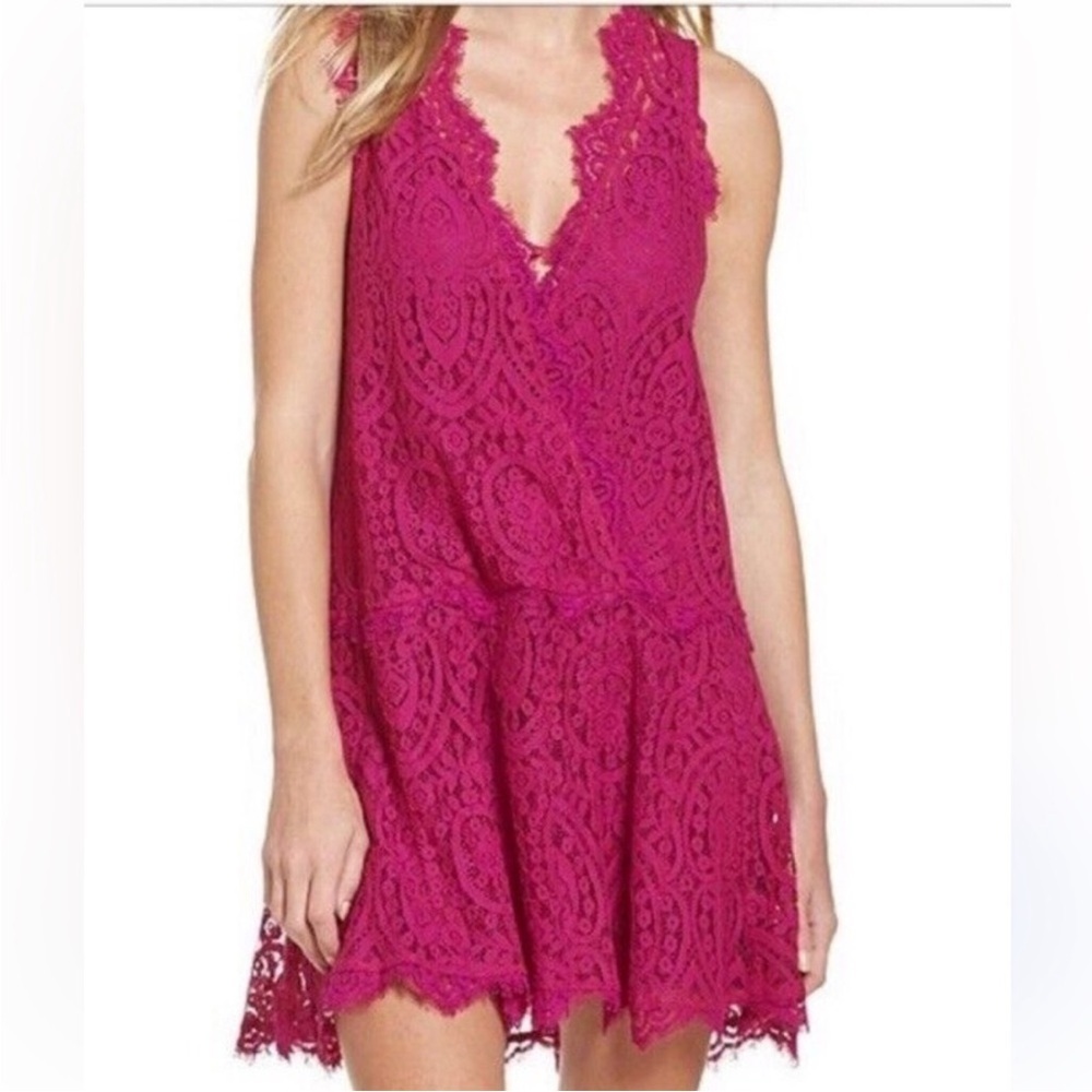 Free People Raspberry Heart in Two Lace
Mini Dress
